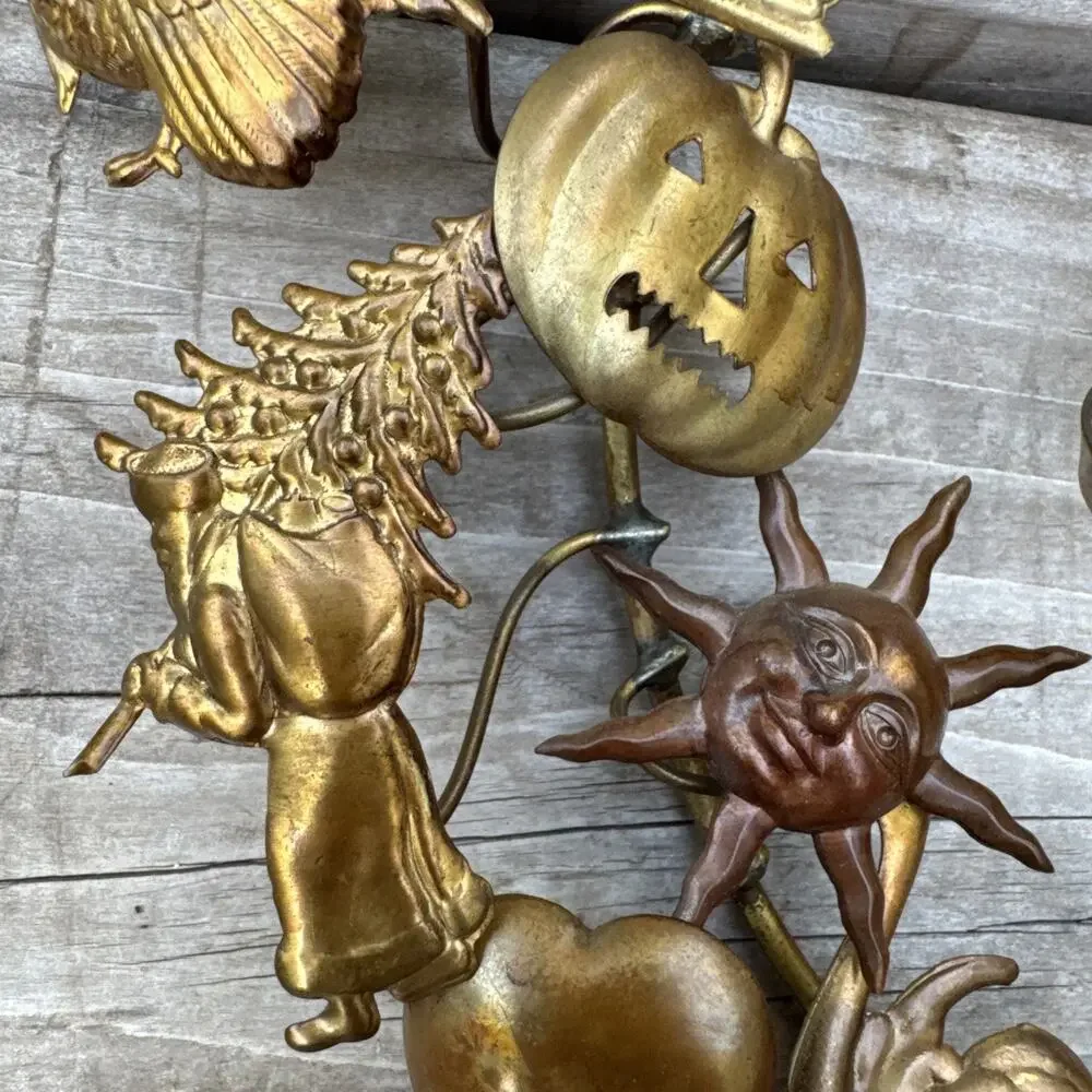Antique Vtg Dresden Petite Choses Brass 11